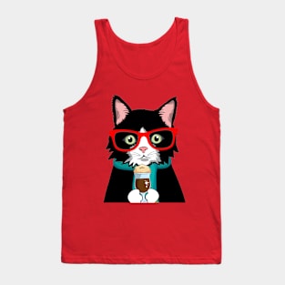 Angry Coffee Black Cat Tank Top